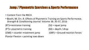 Jump Plyometric Exercises Sports Performance Content from the
