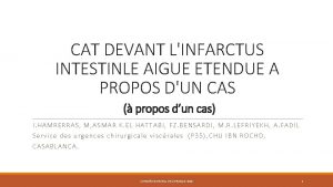 CAT DEVANT LINFARCTUS INTESTINLE AIGUE ETENDUE A PROPOS