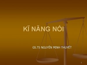 K NNG NI GS TS NGUYN MINH THUYT