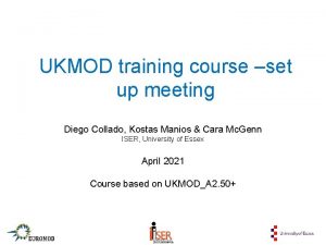 UKMOD training course set up meeting Diego Collado