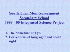 South Tuen Mun Government Secondary School 1999 00