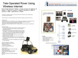 TeleOperated Rover Using Wireless Internet Senior Design Students