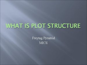 WHAT IS PLOT STRUCTURE Freytag Pyramid MICE Copy