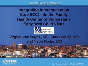 Integrating Interconception Care ICC into the Family Health