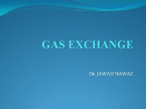 GAS EXCHANGE Dr JAWAD NAWAZ Diffusion Random movement