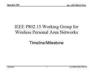 September 1999 doc IEEE 802 15 074 r