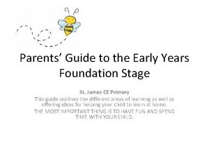 Parents Guide to the Early Years Foundation Stage