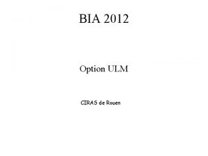 BIA 2012 Option ULM CIRAS de Rouen Rglementation