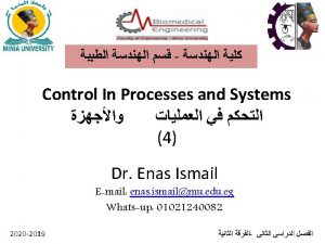 System Representation 1 System Representation Mathematically Differential Equations