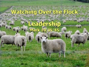 Watching Over the Flock Leadership Mark 10 35