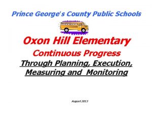 Prince Georges County Public Schools Oxon Hill Elementary