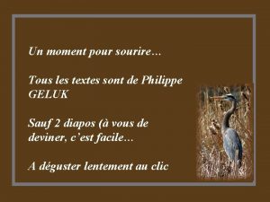 Un moment pour sourire Tous les textes sont