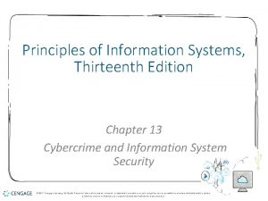 Principles of Information Systems Thirteenth Edition Chapter 13