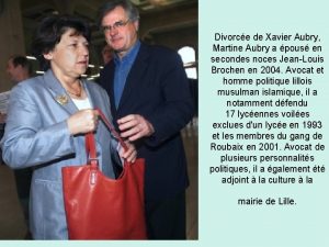 Divorce de Xavier Aubry Martine Aubry a pous