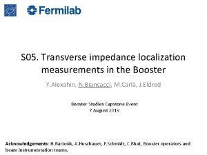 S 05 Transverse impedance localization measurements in the