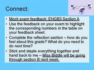 Connect Mock exam feedback ENGB 3 Section A