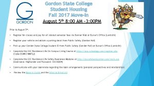 Gordon State College Student Housing Fall 2017 MoveIn