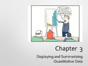 Chapter 3 Displaying and Summarizing Quantitative Data Dealing