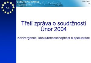 EVROPSK KOMISE Regionln politika 01012003 EN CS Tet