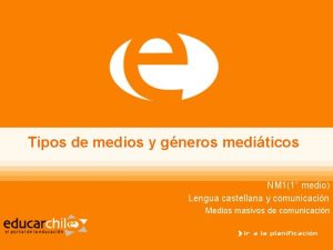 Tipos de medios y gneros mediticos NM 11