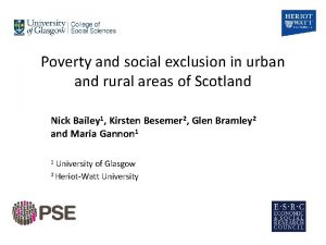 Poverty and social exclusion in urban and rural