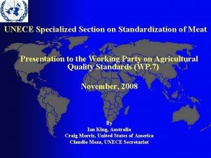 UNECE Specialized Section on Standardization of Meat Presentation