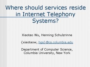 Where should services reside in Internet Telephony Systems