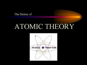 The History of ATOMIC THEORY The Greeks Empedocles