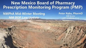 New Mexico Board of Pharmacy Prescription Monitoring Program