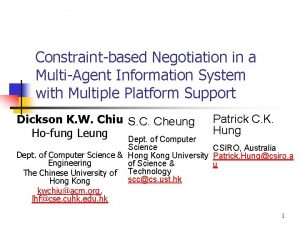 Constraintbased Negotiation in a MultiAgent Information System with