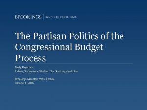 The Partisan Politics of the Congressional Budget Process