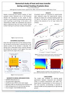 Numerical study of heat and mass transfer during