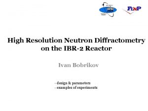 High Resolution Neutron Diffractometry on the IBR2 Reactor