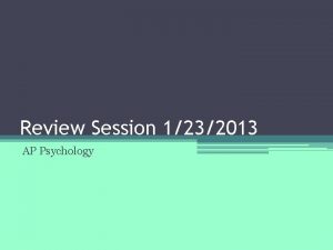 Review Session 1232013 AP Psychology Psychological Perspectives Biological