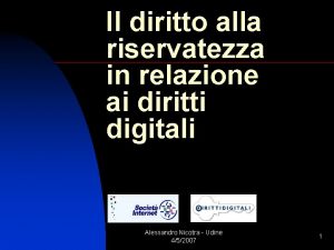 Il diritto alla riservatezza in relazione ai diritti