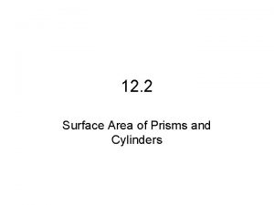 12 2 Surface Area of Prisms and Cylinders