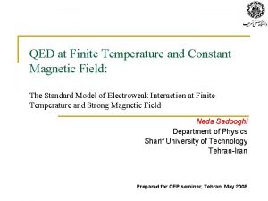 QED at Finite Temperature and Constant Magnetic Field