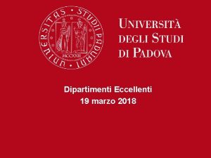 Dipartimenti Eccellenti 19 marzo 2018 Quota di riequilibrio