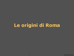 Le origini di Roma 1 Pearson Italia spa