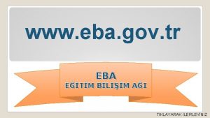 www eba gov tr EBA ETM BLM AI