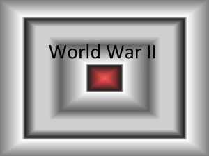 World War II Causes of World War II