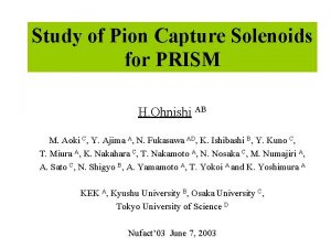 Study of Pion Capture Solenoids for PRISM H