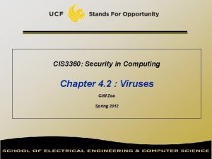 CIS 3360 Security in Computing Chapter 4 2