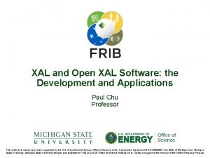 XAL and Open XAL Software the Development and