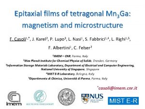 Epitaxial films of tetragonal Mn 3 Ga magnetism