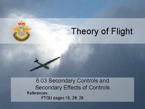 Theory of Flight 6 03 Secondary Controls and