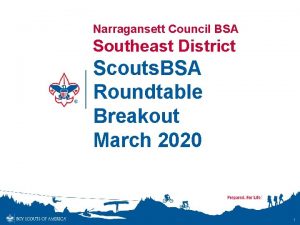 Narragansett Council BSA Southeast District Scouts BSA Roundtable
