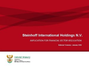 Steinhoff International Holdings N V IMPLICATION FOR FINANCIAL