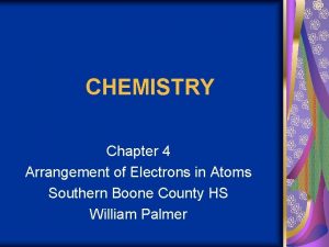 CHEMISTRY Chapter 4 Arrangement of Electrons in Atoms