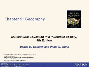 Chapter 9 Geography Multicultural Education in a Pluralistic